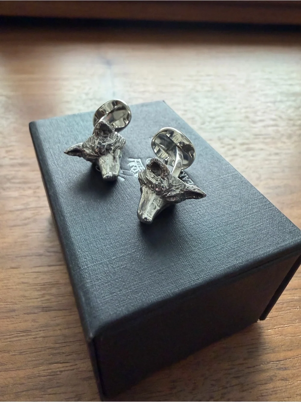 Deakin & Francis Fox Head Sterling Silver Cufflinks